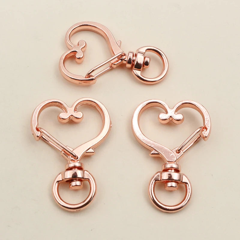 10pcs 35x24mm Heart Snap Hook Trigger Lobaster Clasp Clips Buckles For Keychain DIY Jewelry Making Accessories Findings Aurexia off