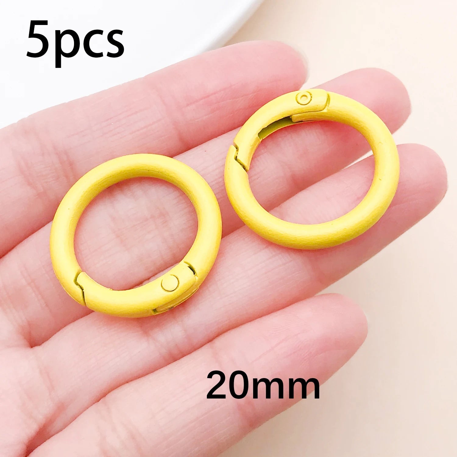 20mm Candy-Colored Spring Clasps, Spring Rings for Keychain Accessories, DIY Findings, Baked Enamel Split Rings, Round Ring Aurexia off