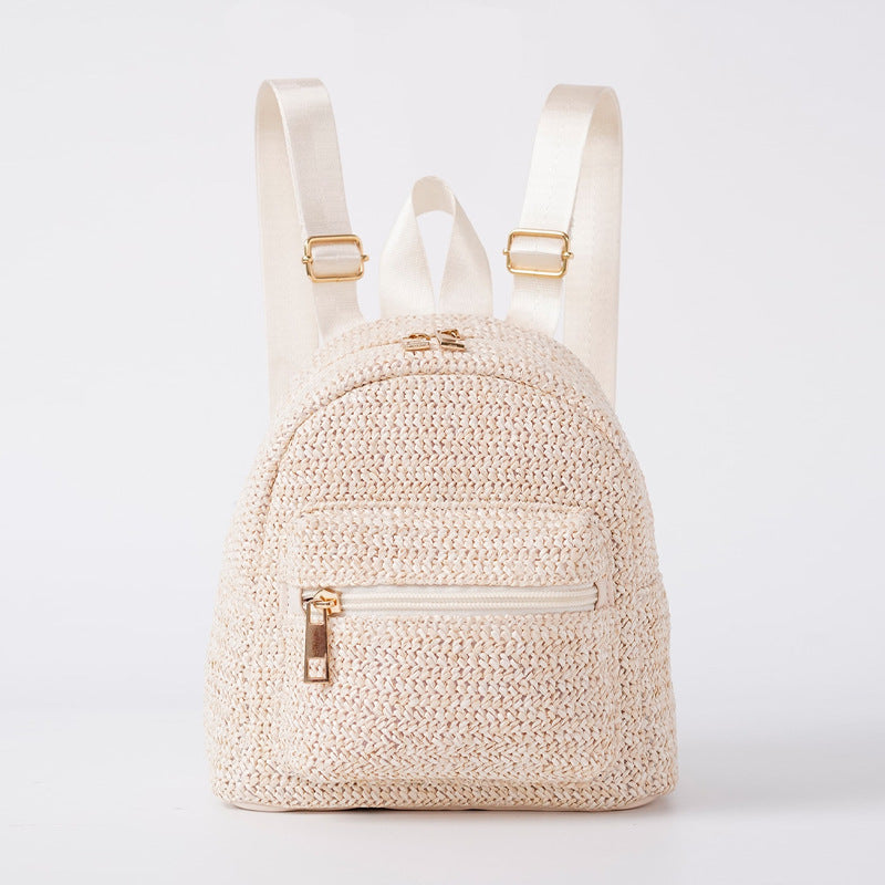 Chic Women's Woven Straw Backpack Aurexia off