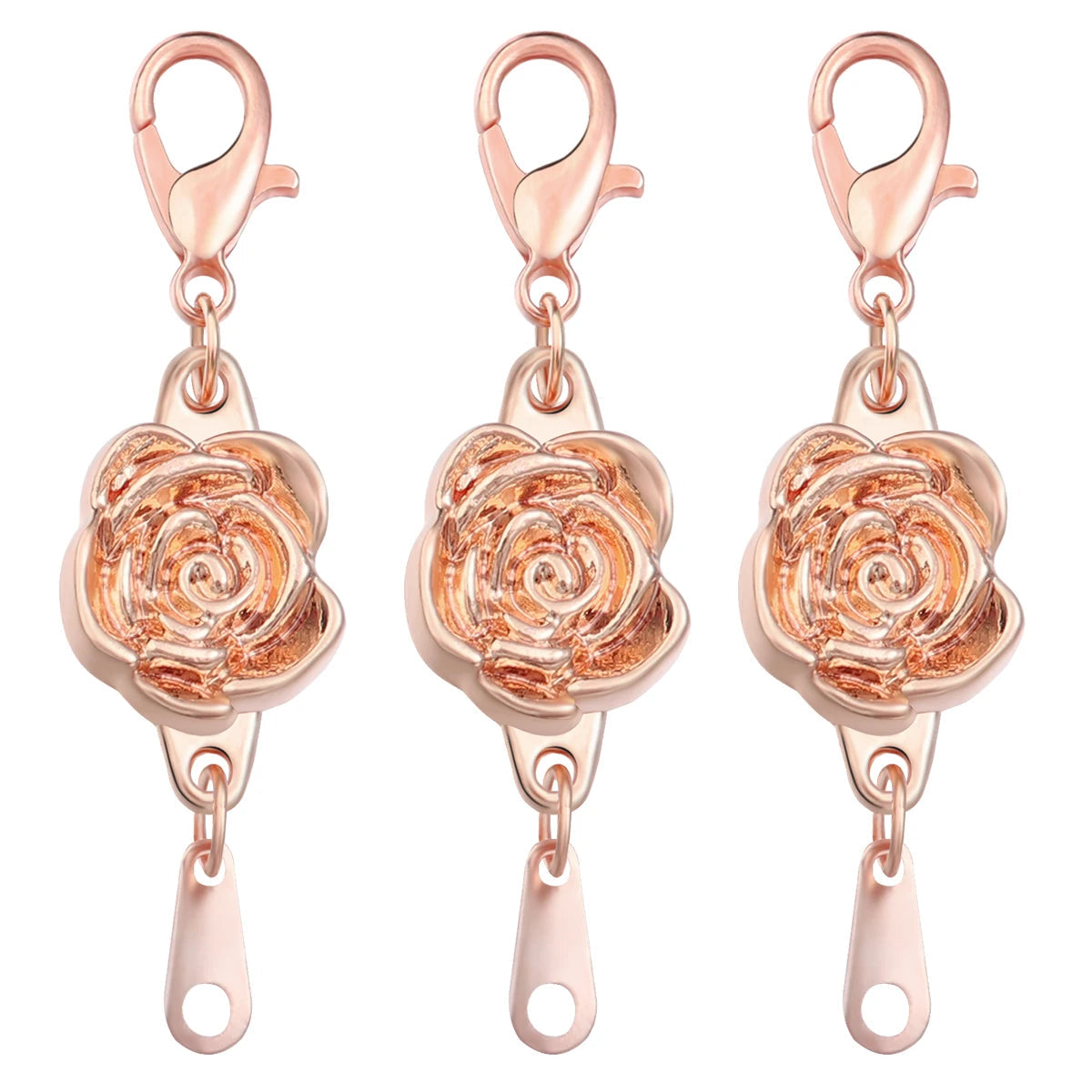 5pcs/lot Strong Magnetic Clasps Alloy Rose Extenders Closures Lobster Clasp Connectors for DIY Jewelry Making Bracelets Necklace Aurexia off