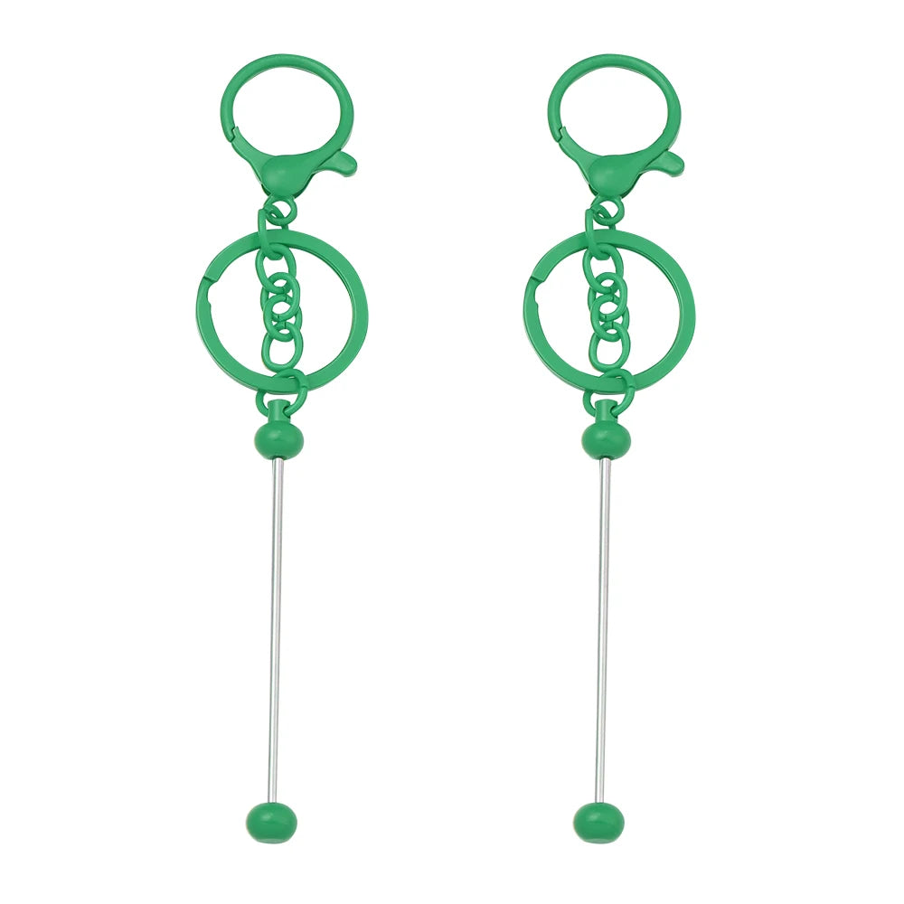 2pcs Beadable Keychains Colorful Metal Lobster Clasp Keyring Pendant For Making Jewelry DIY Keychain Bags Decoration Accessories Aurexia off