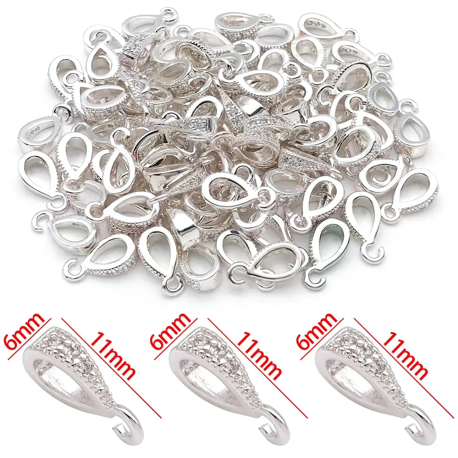 5pcs 18K Real Gold Plated Brass Melon Seed Buckle Connectors, Inlaid Zircon For DIY Bracelet Necklace Jewelry Making Accessories Aurexia off
