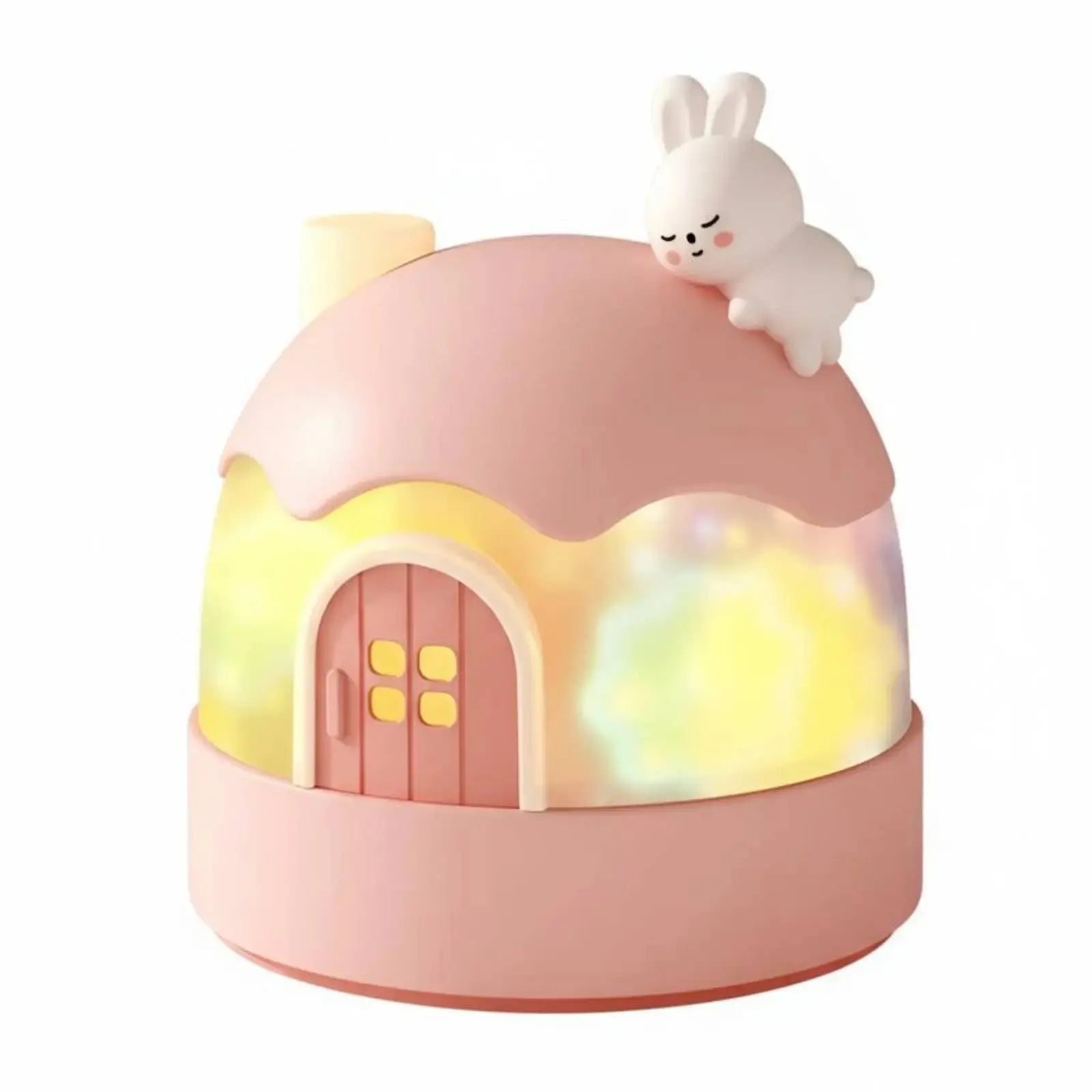 Cartoon Bunny Star Projector, Night Light Music Box for Kids, Rotating Galaxy Lamp, Girls Bedroom Ceiling, Timer Aurexia off