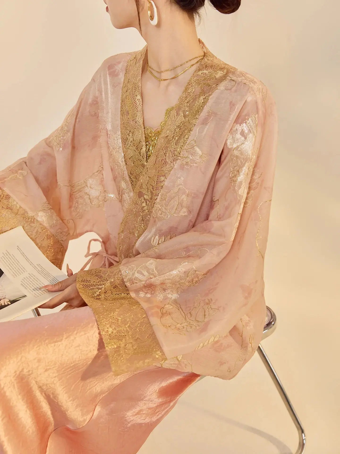New Chinese Style Fashion Embroidered Jacket Women's Loose Cardigan Top Long Sleeve Cardigan Cheongsam Coat Outerwear Aurexia off