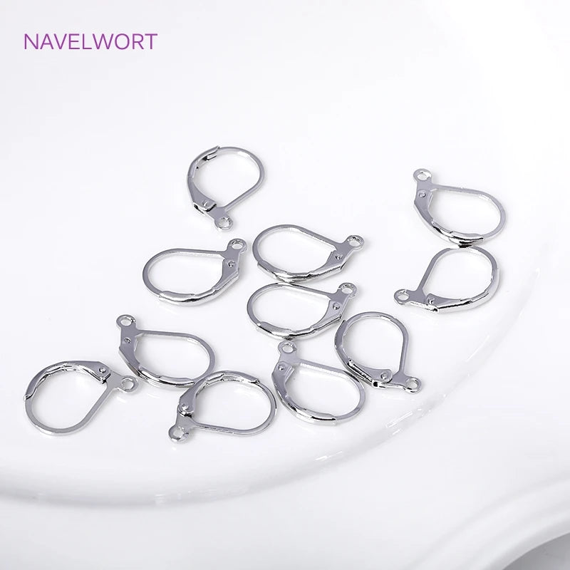 Fashion French Earring Lever-Back Earwires 18K Gold Plated Earring Hooks With Closed Ring For DIY Earring Making Accessories Aurexia off