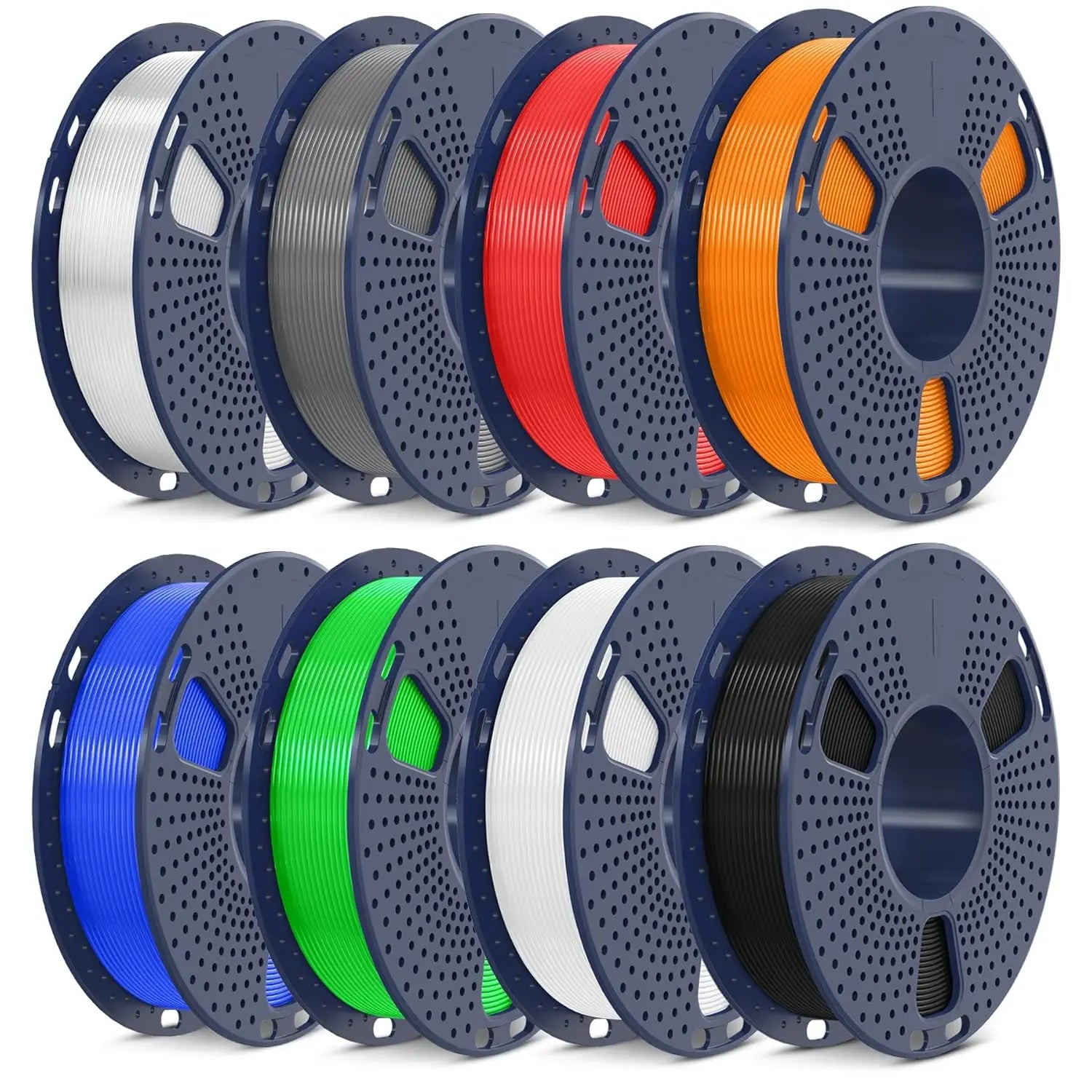 250g PLA Filament Bundle, 1.75mm for 3D Printers, Multicolor Set of 8 Rolls with Vacuum Packing Aurexia off