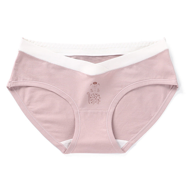 Leopard Print Cotton Maternity Low Waist Briefs for Summer Aurexia off