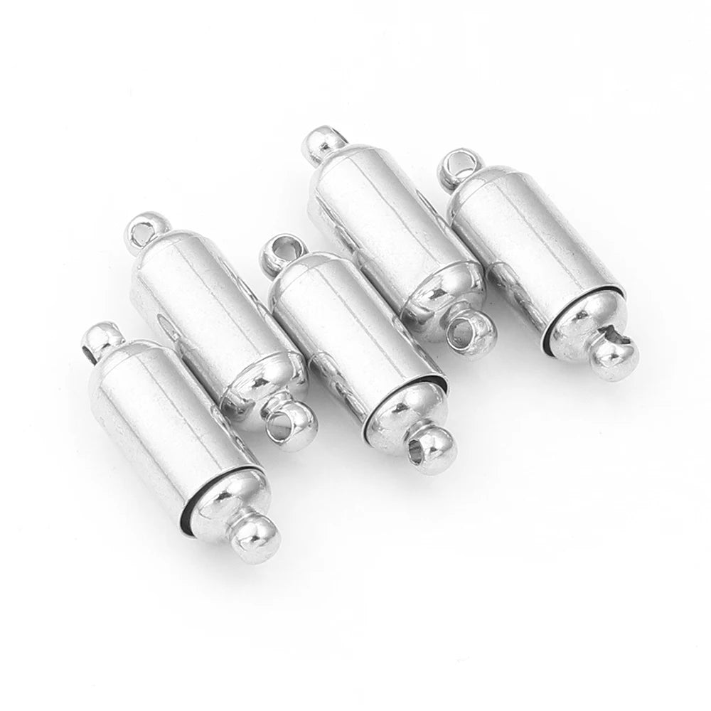 5pcs/lot Strong Magnetic Clasps Copper Plated Magnet End Clasp Connectors For Jewelry Making DIY Leather Cord Bracelets Necklace Aurexia off