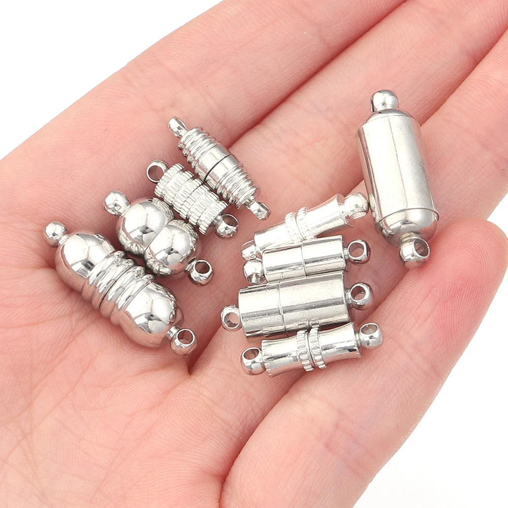 5pcs/lot Strong Magnetic Clasps Copper Plated Magnet End Clasp Connectors For Jewelry Making DIY Leather Cord Bracelets Necklace Aurexia off