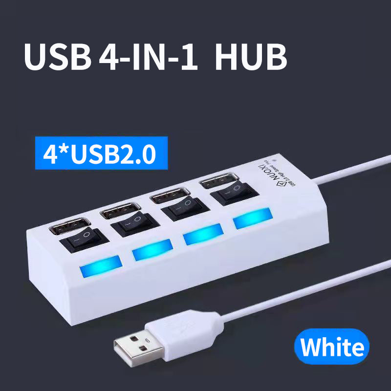 QuadPort USB Hub with Switches Aurexia off
