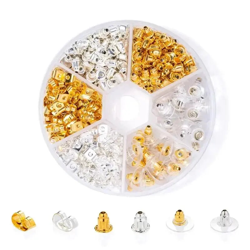 Silicone Ear Plugs Transparent Metal Rubber Anti Allergic Earring Back Kit Bullet Clutch Stopper for Fish Hook Earrings Aurexia off
