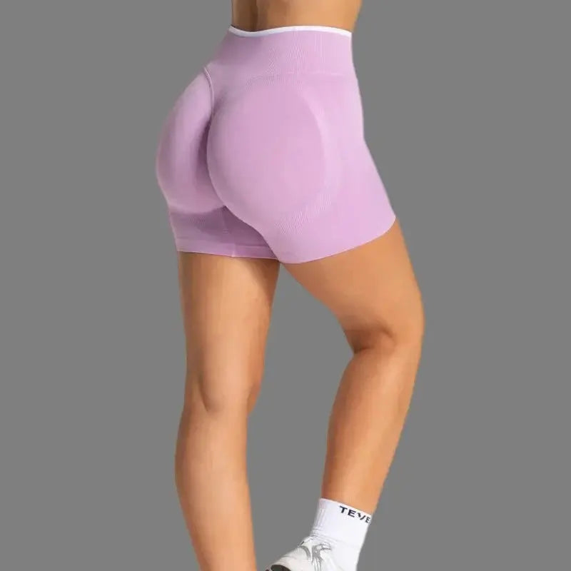 Women's Color Block Yoga Shorts - Butt-lifting, Breathable, High-elasticity, Gym Workout & Running Shorts Aurexia off