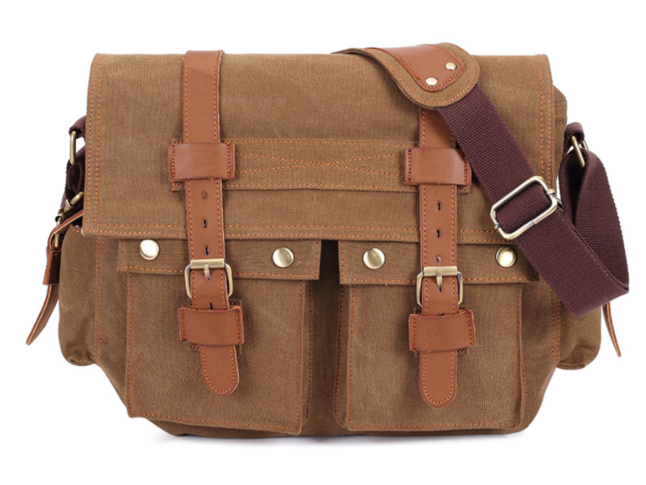 Men's Canvas Shoulder Bag, Business Crossbody Bag Aurexia off
