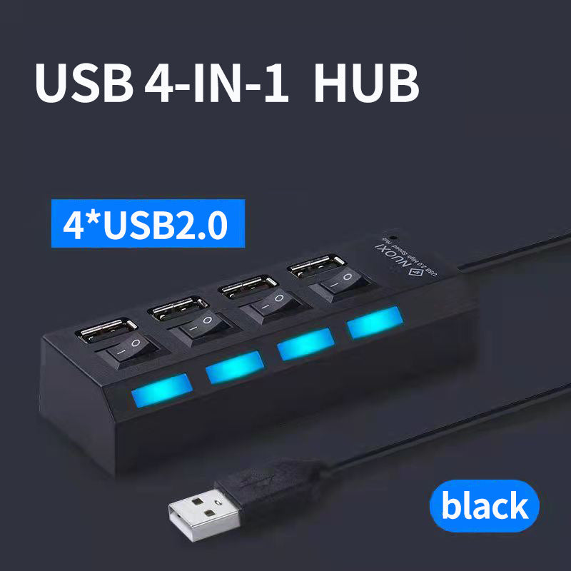 QuadPort USB Hub with Switches Aurexia off