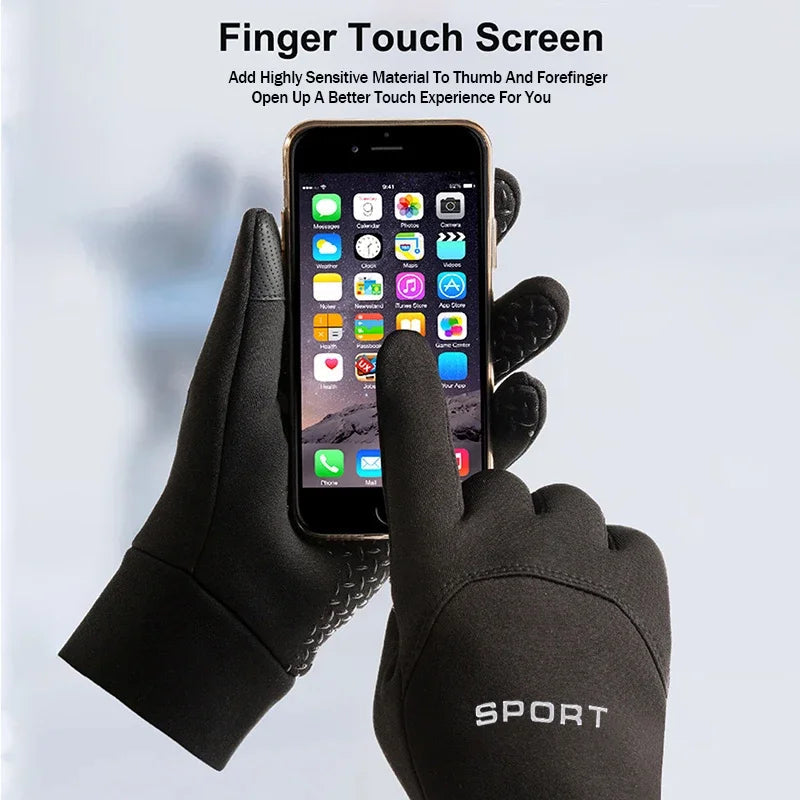 Winter Warm Gloves Touch Screen Windproof Cold-proof Cycling Gloves , Men's Women's Running, Hiking Skiing Gloves Aurexia off