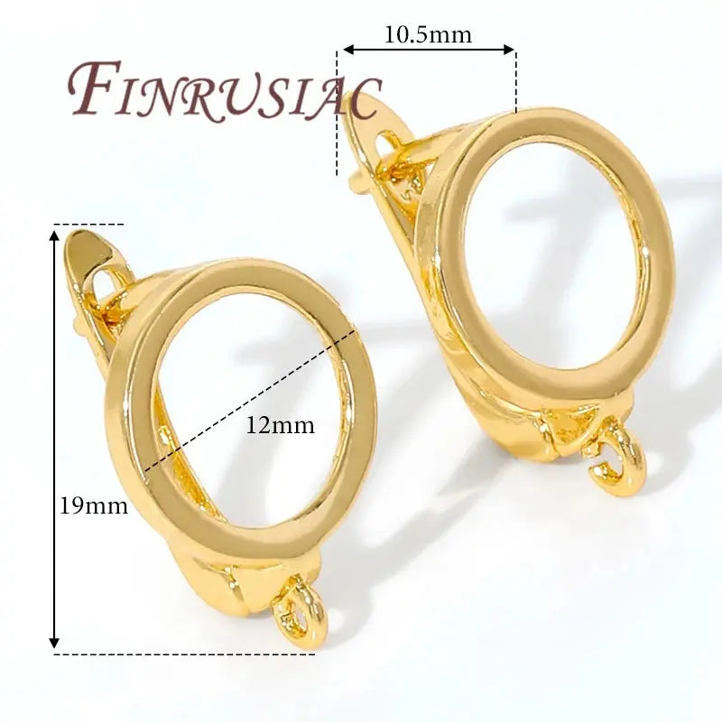 18K Gold Plated Earwires Earrings Fixtures Basic Fasteners For Earrings,Anti-Allergy Earring Hooks Clasps Jewelry Accessories Aurexia off