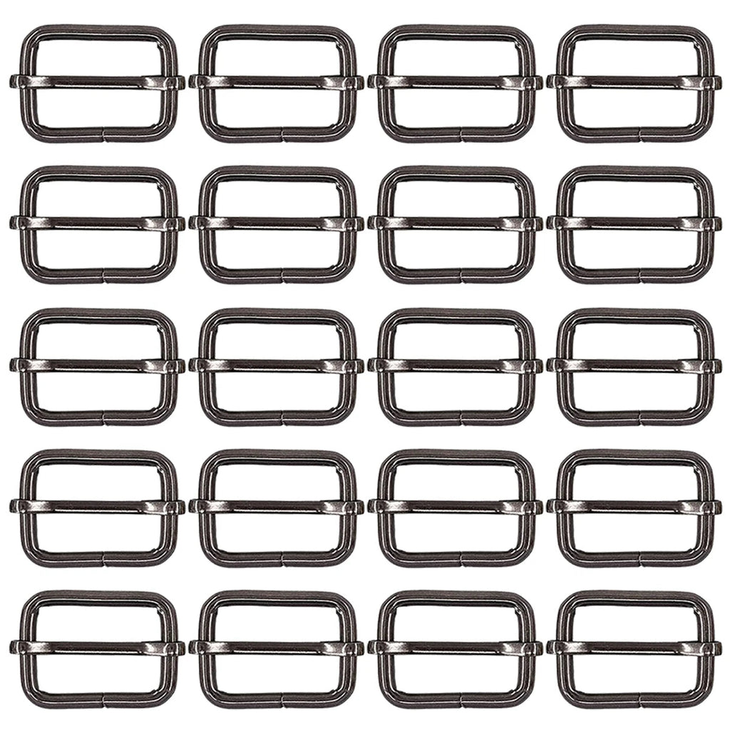 40/70/100 Pcs 25MM 3 Way Sliding Buckles, Adjustable Metal Webbing Buckle for Backpacks, Dog Collars, Purses and Bag Making Aurexia off