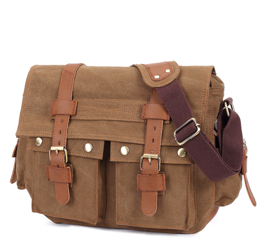 Men's Canvas Shoulder Bag, Business Crossbody Bag Aurexia off