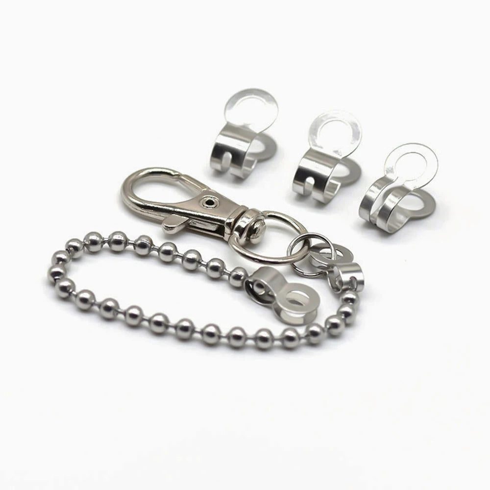 50 Pcs Stainless Steel Bead Chain Buckle Pendant Clasp Tail End Connection Buckle DIY Necklace Clasp Jewelry Accessories Aurexia off