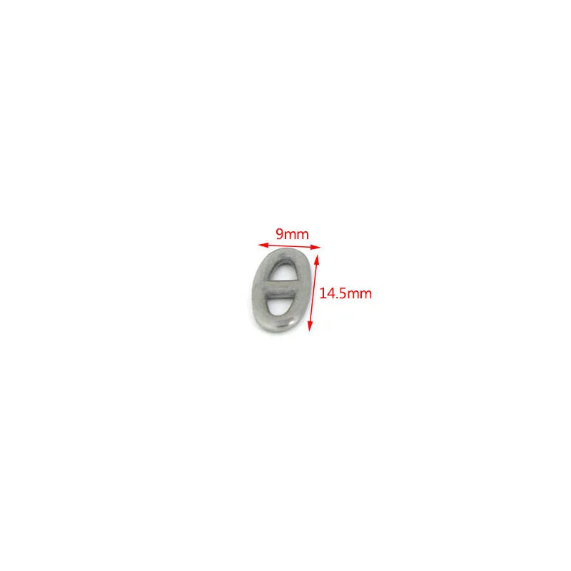 10Pcs Stainless Steel Double Hole Oval Connector Charms Jewelry Making Findings Accessories Aurexia off