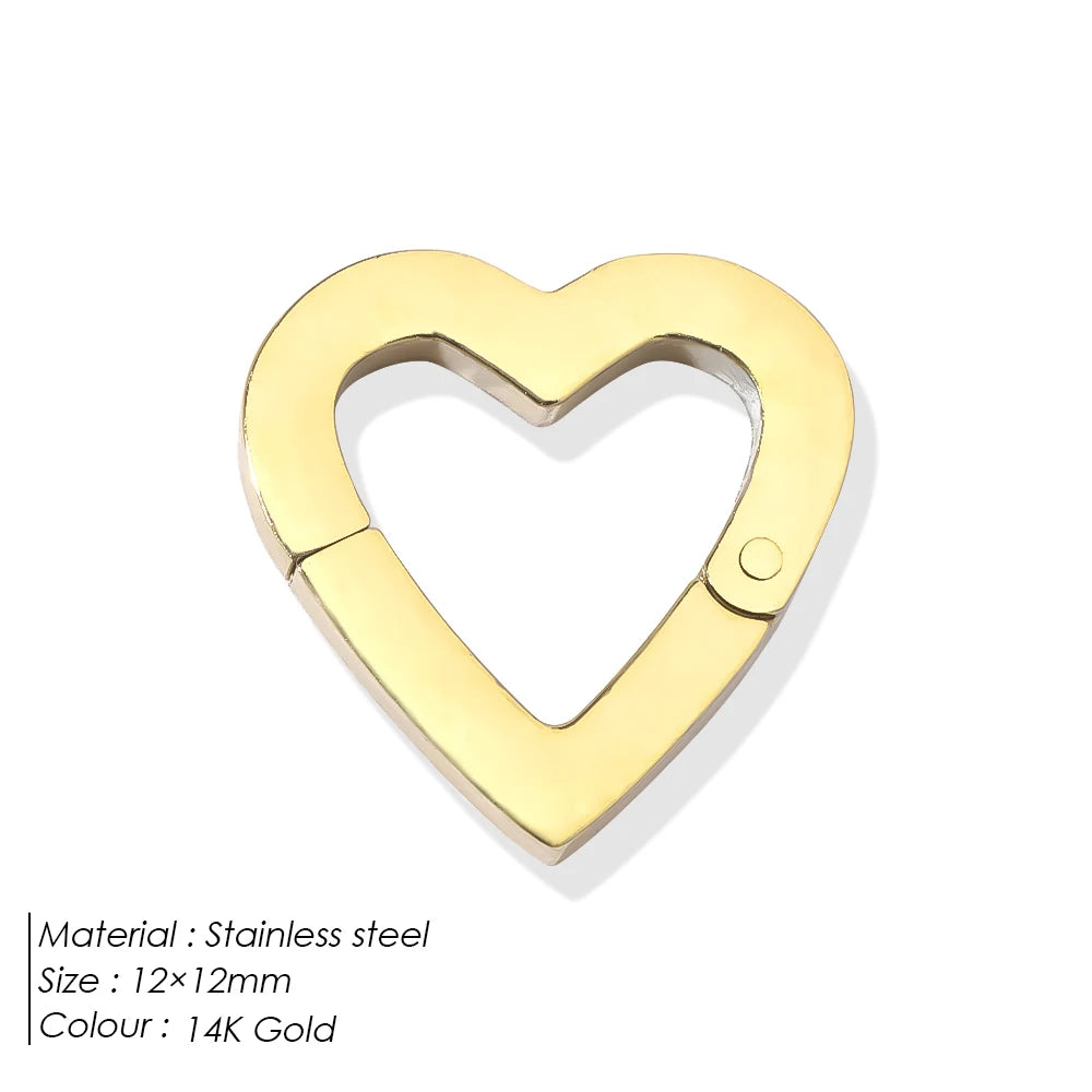 eManco High Quality Stainless Steel 14K PVD Gold Plated Round Skeleton Clasp Head for DIY Bracelet Necklace Jewelry Making Aurexia off