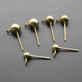 20PCS Surgical Stainless Steel 3 4 6 mm Round Ball Earrings Stud Post with Loop Fit Women DIY Earring Jewelry Making Accessories Aurexia off