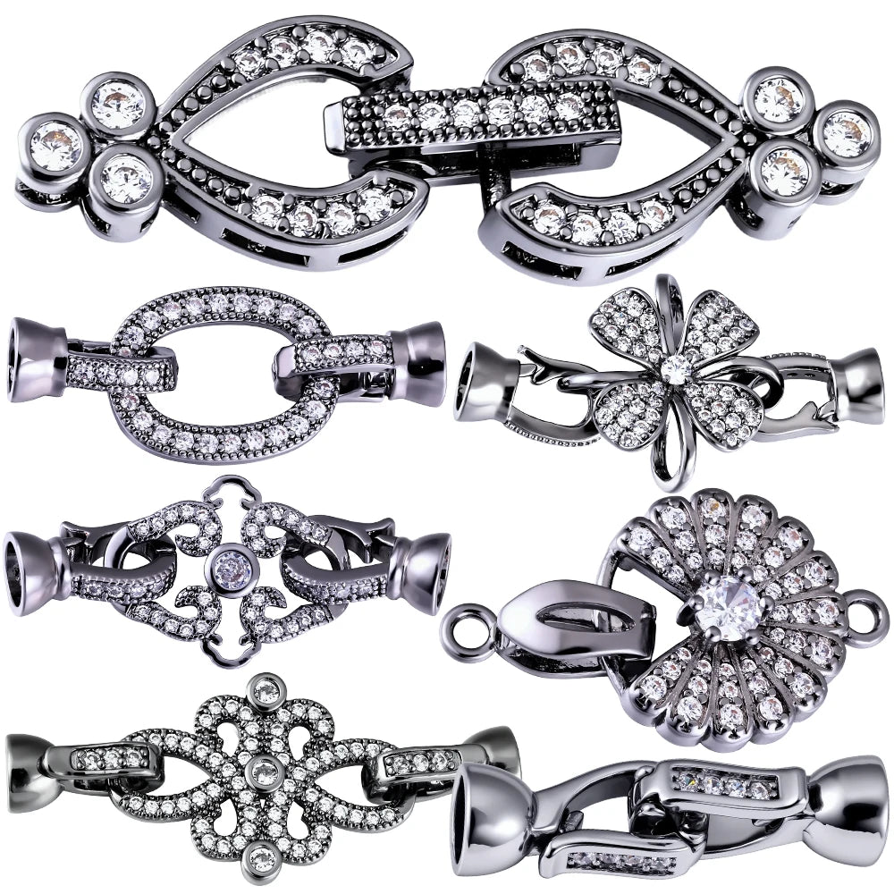 Juya Creative Copper Fasteners Connector Decoration Locks Clasps Accessories For DIY Needlework Beads Gems Pearls Jewlery Making Aurexia off