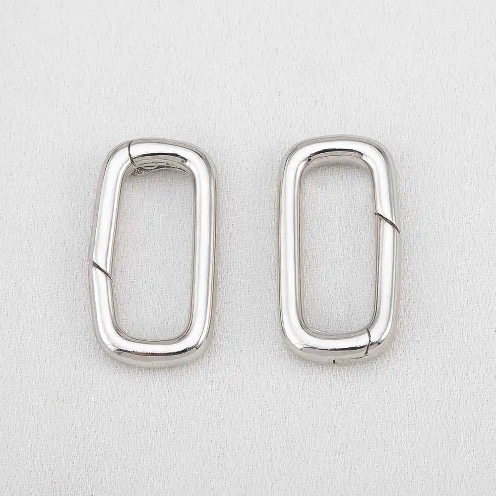 2pcs 18K Gold Plated Filled Oval Carabiner Necklace Clasps Spring Ring Pearl Enhancer Connector for DIY Jewelry Bracelet Making Aurexia off