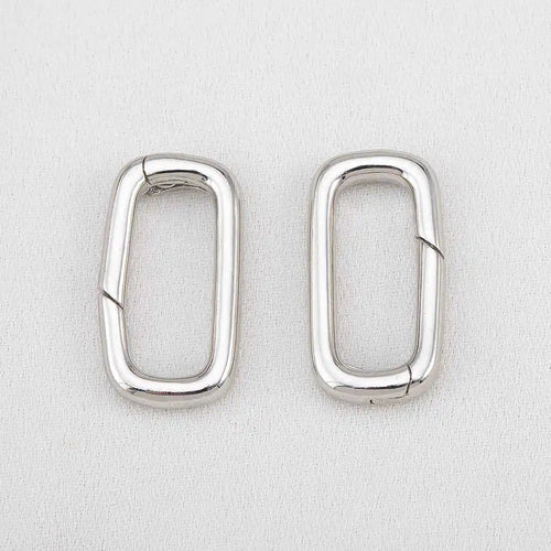 2pcs 18K Gold Plated Filled Oval Carabiner Necklace Clasps Spring Ring Pearl Enhancer Connector for DIY Jewelry Bracelet Making Aurexia off