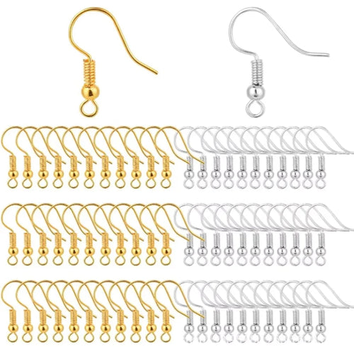100/500pcs DIY Earring Findings Earrings Clasps Hooks Stainless Steel Hypoallergenic Earring Making Accessories Hook Earwire Aurexia off