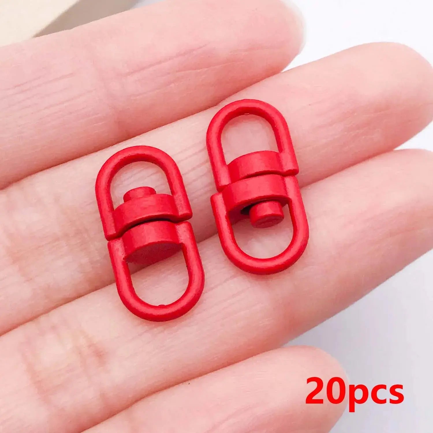 20pcs Metal Rotate Buckle Key Rings Swivel Dog Buckle Holder Connectors for DIY Keychain Jewelry Making Accessories Aurexia off