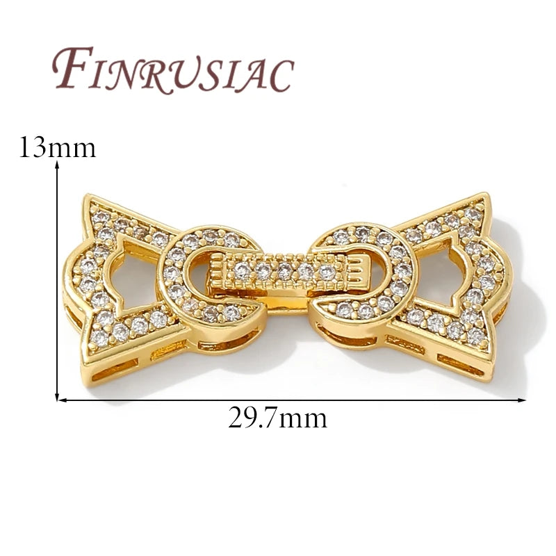 18K Gold Plated Connectors Clasps For Pearl,Bracelet Clasp For Jewelry Making,Necklace Clasp DIY Beading Accessories,Fittings Aurexia off