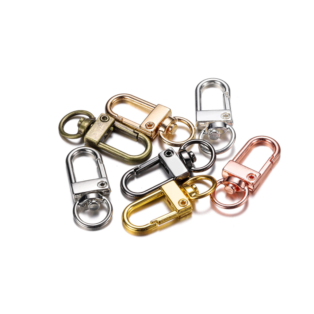 10pcs/pack Rotating Dog Buckle Snap Lobster Clasps Hooks for DIY Jewelry Making Keychain Bag Clasp Accessories Supplies Aurexia off