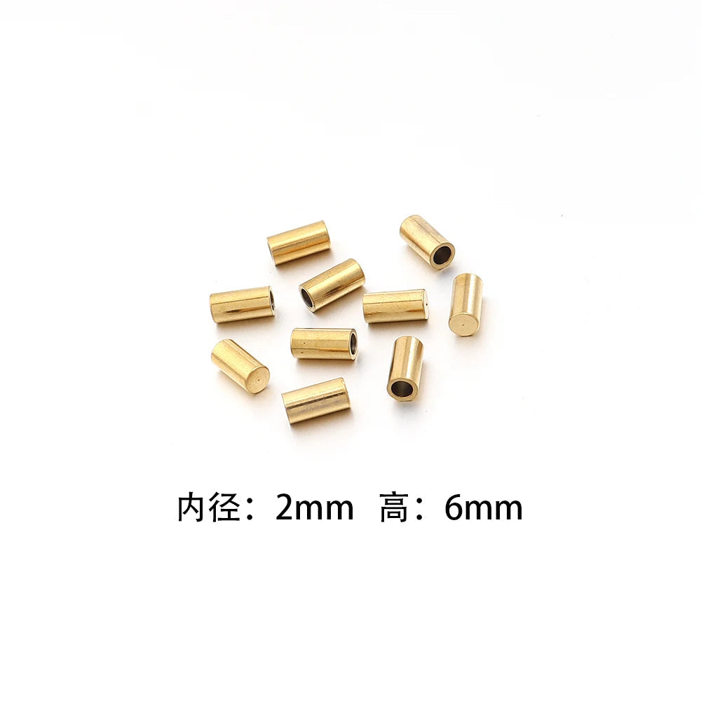 10-20pcs/lot 2-10mm Stainless Steel Leather Cord Clasp Crimp End Caps For Necklace Bracelet Connectors Jewelry Making Supplies Aurexia off