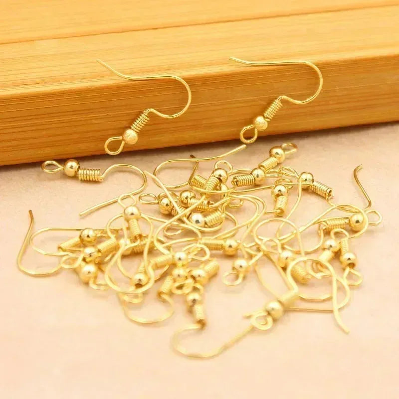 100/500pcs DIY Earring Findings Earrings Clasps Hooks Stainless Steel Hypoallergenic Earring Making Accessories Hook Earwire Aurexia off