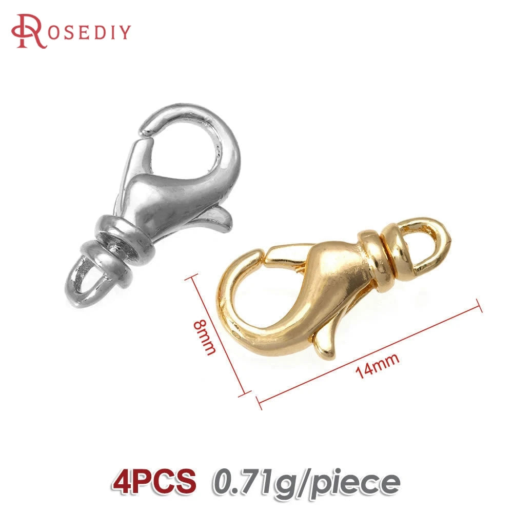 18K Gold Color Brass Rotatable Lobster Clasps Connect Clasps Jewelry Necklaces Bracelets Making Diy Findings Accessories Aurexia off