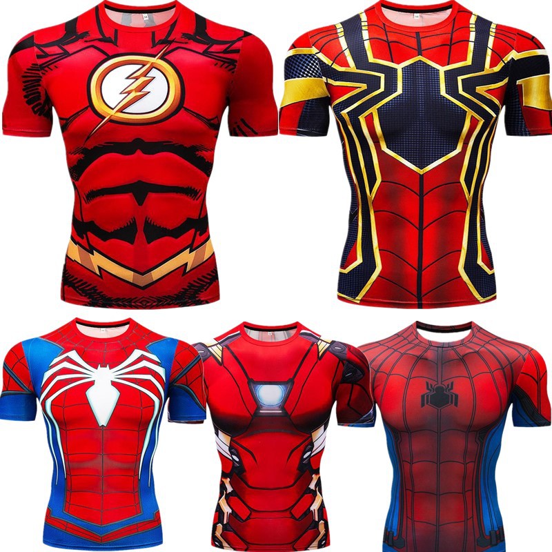 Marvel DC Superheroes 3D Digital Print T-Shirt Aurexia off