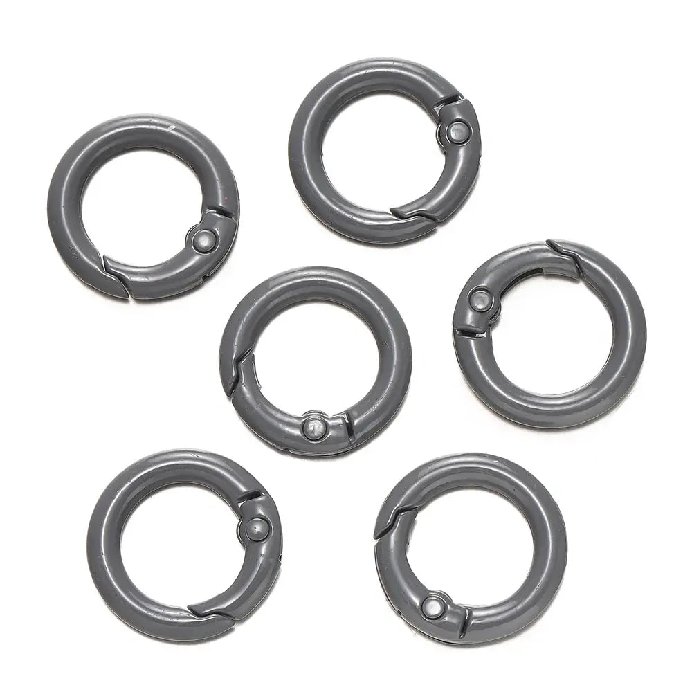 2/5pcs/Lots Metal Round Spring Clasp Colored Carabiner Keychain Clips Hook for DIY Jewelry Buckles Keychains Supplies Aurexia off