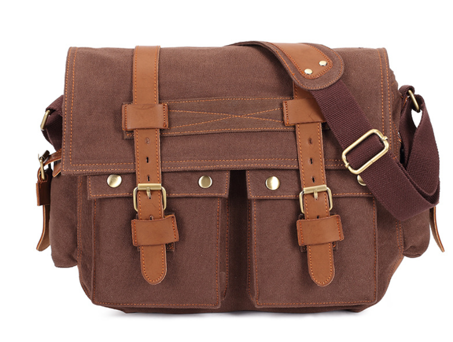 Men's Canvas Shoulder Bag, Business Crossbody Bag Aurexia off