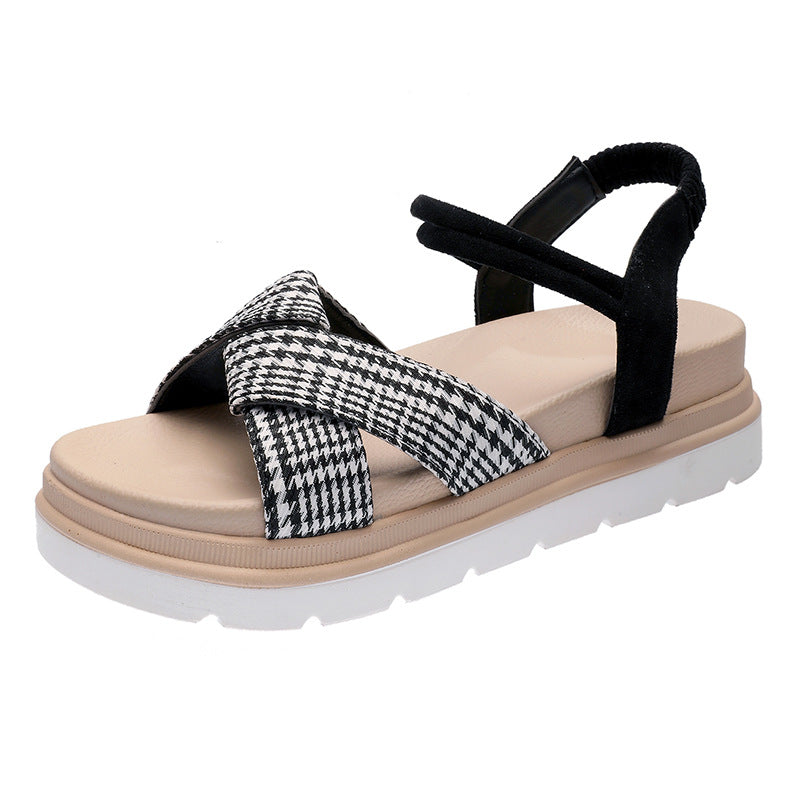 Chic Elastic Roman Sandals Aurexia off