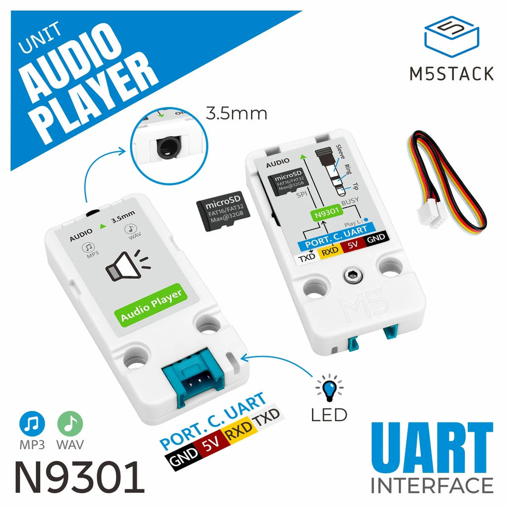 M5Stack Official Audio Player unit (N9301) Aurexia off