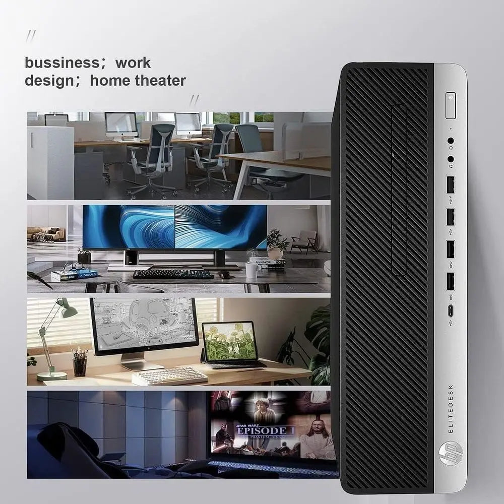 Refurbished Desktop PC with 21.5 HD Monitor, Intel i5-6500 3.2GHz, 8GB RAM, 256GB SSD, Keyboard, Mouse, Windows 11 Pro Aurexia off