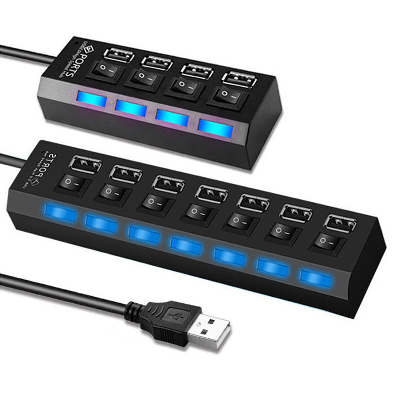 QuadPort USB Hub with Switches Aurexia off