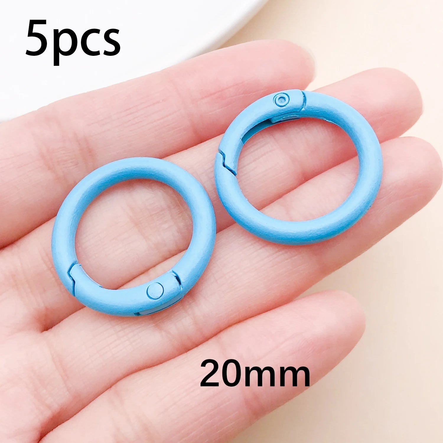 20mm Candy-Colored Spring Clasps, Spring Rings for Keychain Accessories, DIY Findings, Baked Enamel Split Rings, Round Ring Aurexia off