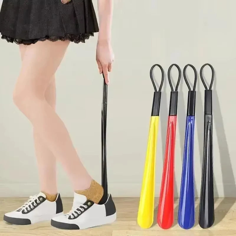 1 pc Extra long flexible plastic shoe horns do not require bending durable shoe spoons for pregnant women wearing shoe assistants