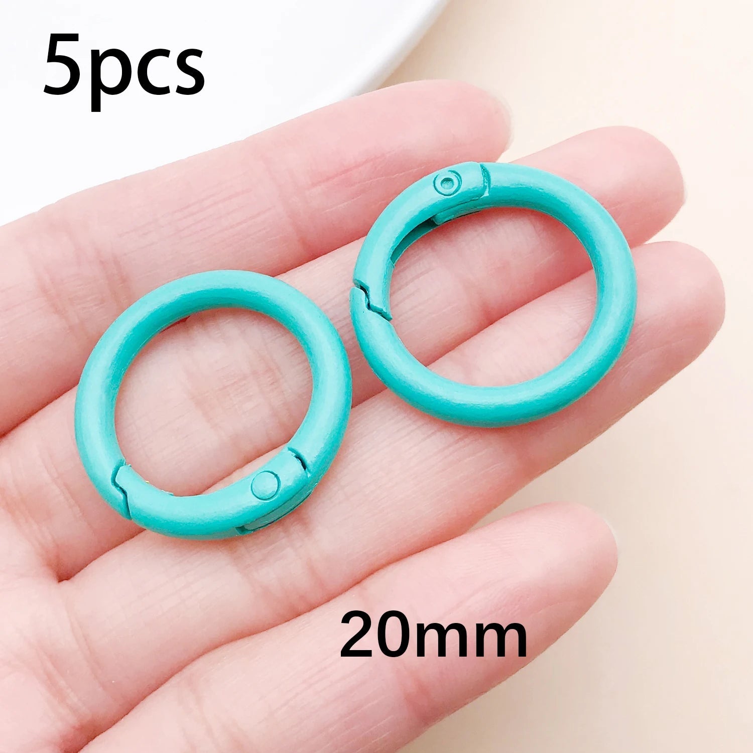20mm Candy-Colored Spring Clasps, Spring Rings for Keychain Accessories, DIY Findings, Baked Enamel Split Rings, Round Ring Aurexia off