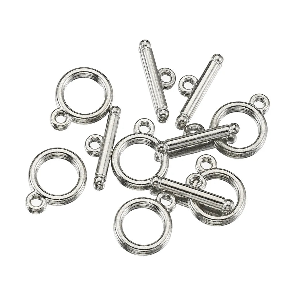 10Sets/lot Metal OT Clasps Connectors for Bracelet Necklace DIY Toggle Clasps Buckle Jewelry Making Supplies Connector Aurexia off
