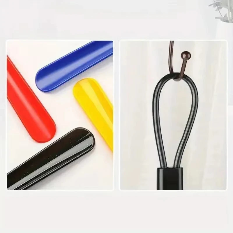 1 pc Extra long flexible plastic shoe horns do not require bending durable shoe spoons for pregnant women wearing shoe assistants