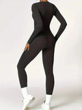Tight-fitting yoga suit slim long-sleeved outdoor running sports fitness clothing autumn and winter sports women's Pilates Aurexia off