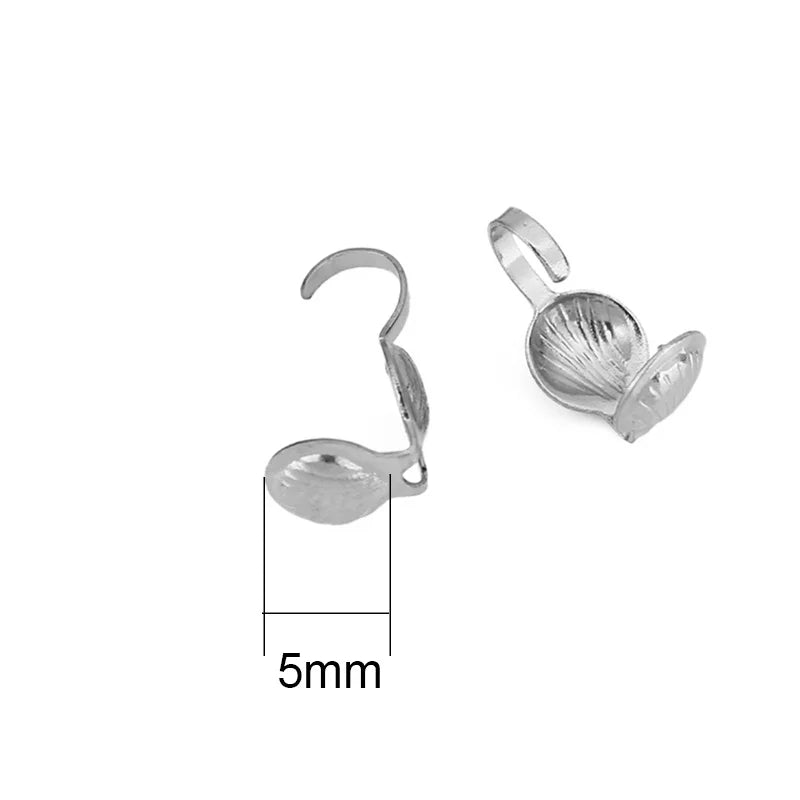 20pcs Never Fade PVD Stainless Steel Necklace Connectors Crimp Beads End Clasps Hooks Beading Supplies Jewelry Bracelet Making Aurexia off
